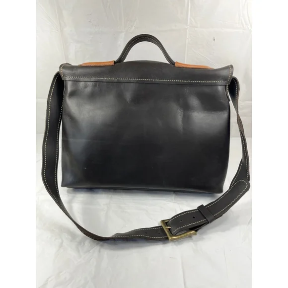 blueberry craft studio messenger handmade Chocolate Brown breifcase